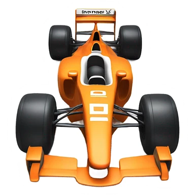 Orange f1 car sticker