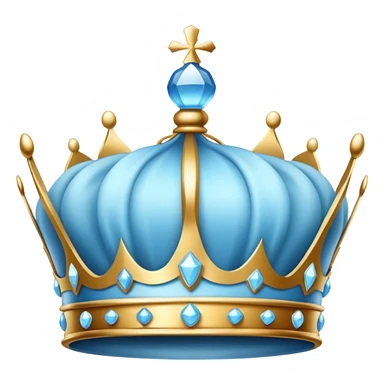 Light blue crown sticker