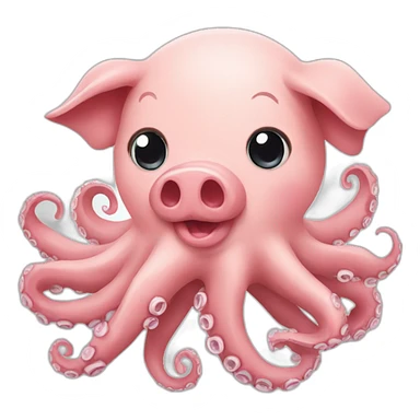pig octopus sticker