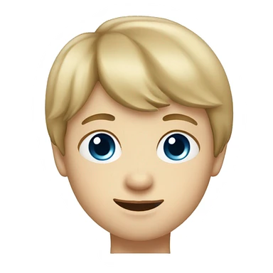 Caucasian little boy with blue eyes and dirty blonde hair with bangs sticker