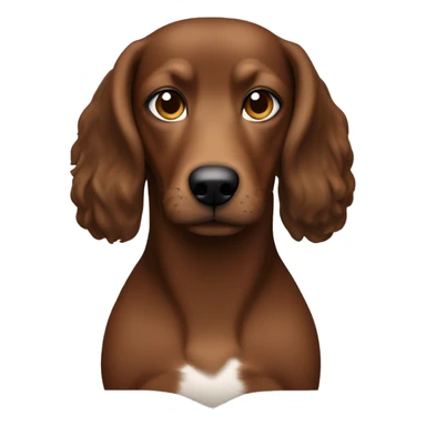 Mujer pelo negro, ojos marrones, blanca (bronceado) con un teckel macho negro con ojos marrones y manchas marrones en todo el cuerpo  sticker