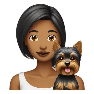 Woman-with-yorkie sticker