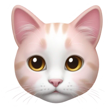 white paw paw cat soft pink sticker