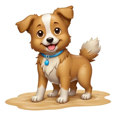Dog in a beach sticker