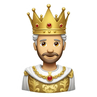 white king with crown sticker