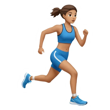 emoji de mulher com roupa de ginástica correndo para o lado sticker