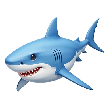 A shark with blue Jordan’s  sticker