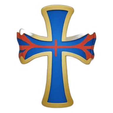 flag emoji with a blue Scandinavian cross with a red outline on a yellow background Ingermanland sticker