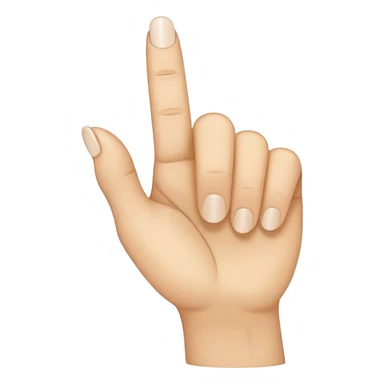 Curved index finger sticker