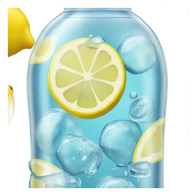 water bottle with lemon inside  sticker