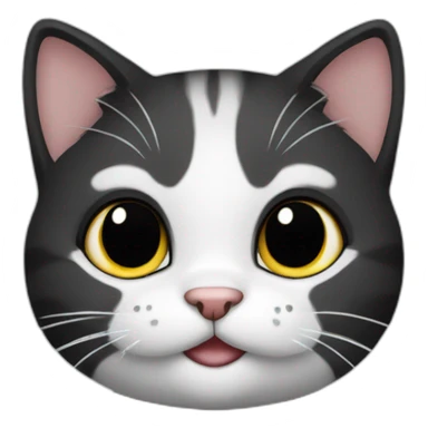 Cute little cat black sticker