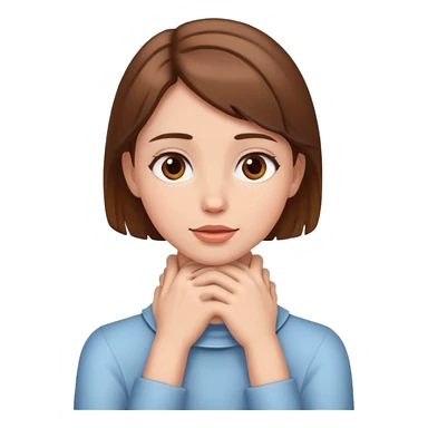 Girl with her hands on her neck sticker