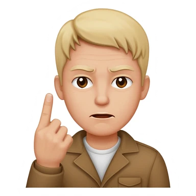 Mad with middle finger  sticker