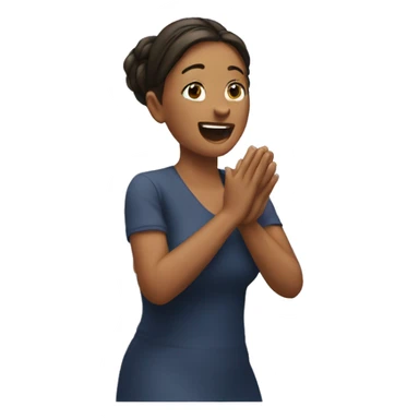 woman clapping  sticker
