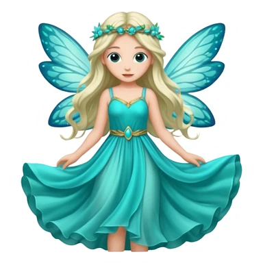 Turquoise fairy sticker