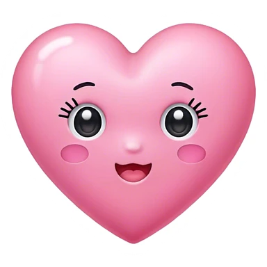 pink heart kawaii sticker