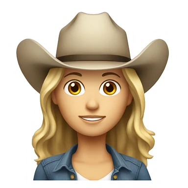 White women with a cowboy hat on sticker