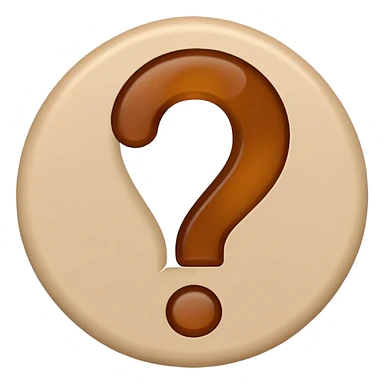 beige question sticker
