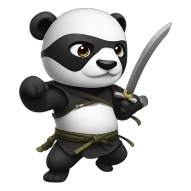 panda ninja sticker