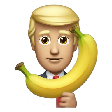 donald trump holding a banana sticker