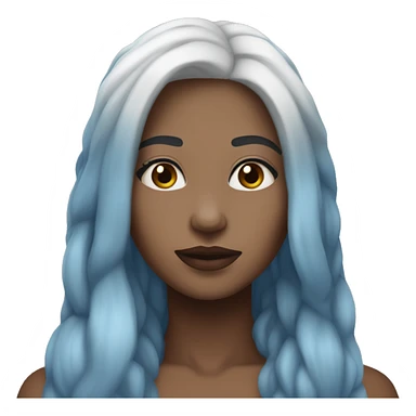 Vanessa Carlysle blue skin and white hair color sticker