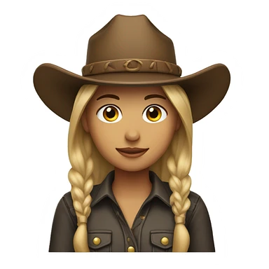 girl with cawboy hat sticker
