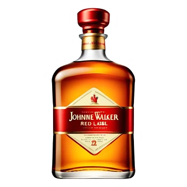Johnnie Walker Red Label fat bottle sticker