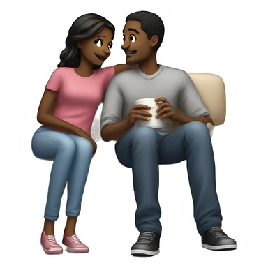 Love couch boy girl movienight sticker