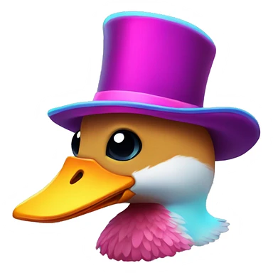 neon fancy ruberduck sticker