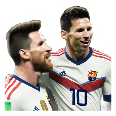 Messi kiss Ronaldo sticker