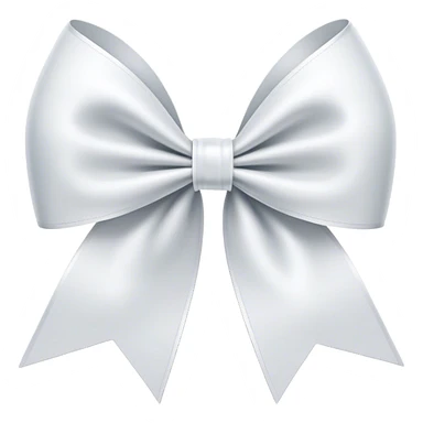 One extremely stretched, straight, ultra-thin ribbon bow, no extra curves, no fluff, no puff, NO ROUNDNESS, only a sharp, elongated and delicate bow, minimalist and sleek sticker