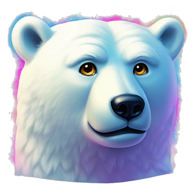 lisa frank polar bear sticker