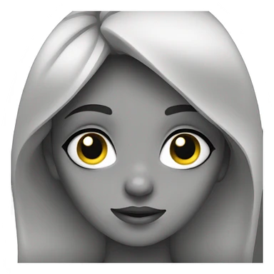 purple eyed girl in greyscale sticker