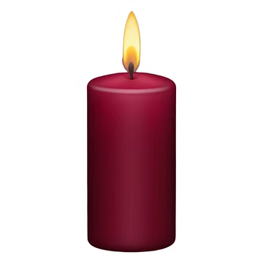 Maroon candle sticker