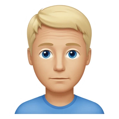 real human male short blond hair blue eyes 5ft 9 140lbs 54 years old Italian sticker