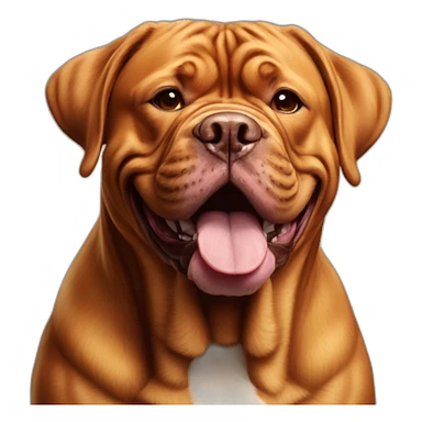 dogue de bordeaux smiling sticker