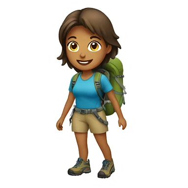 girl hiking sticker