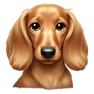 Long hair dachshund puppy sticker