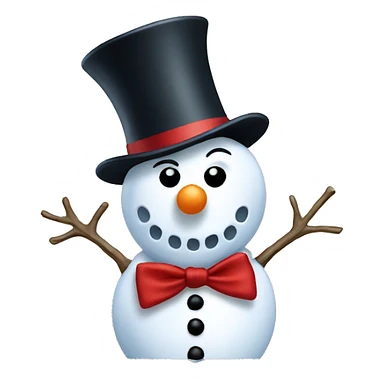 snowman with top hat sticker