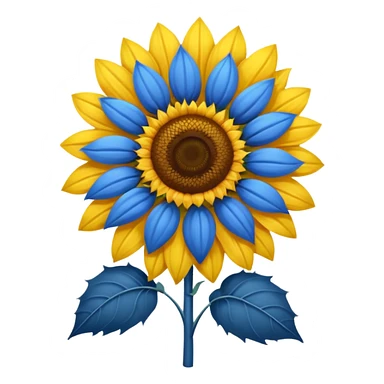 blue sunflower sticker
