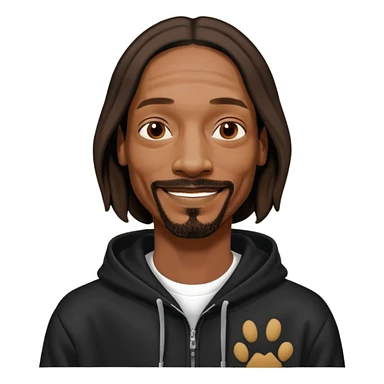 snoop dogg with black hoodie sticker
