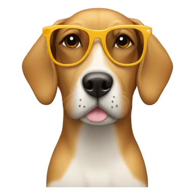 Dog with sungalases sticker