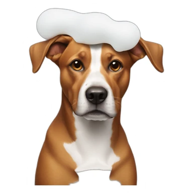 dog and foam on head sticker
