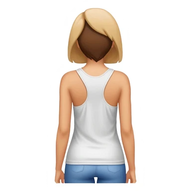 the back of a woman with an average body, neutral pose sticker