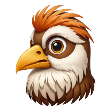bearded bird sticker