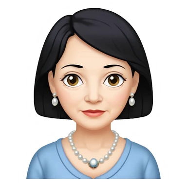 grandmother with black hair sticker