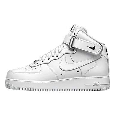 Two white Nike Air Force 1 sneakers facing each other sticker