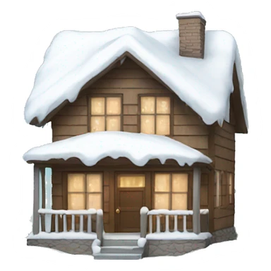 house with snow sticker