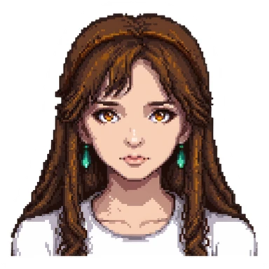 Girl with brown eyes sticker