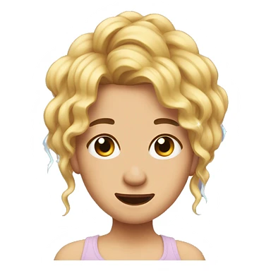 Hairflip with nails and tears  sticker